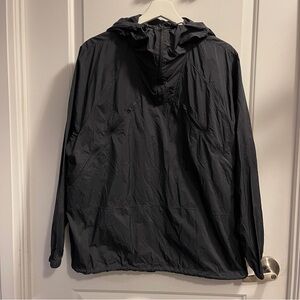 Arket Lightweight Nylon Anorak women’s black pull over jacket size small